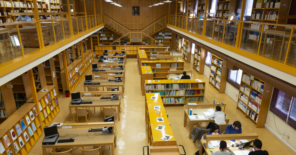 Fotografía cenital de la Biblioteca Nacional de Ciencias de la Salud