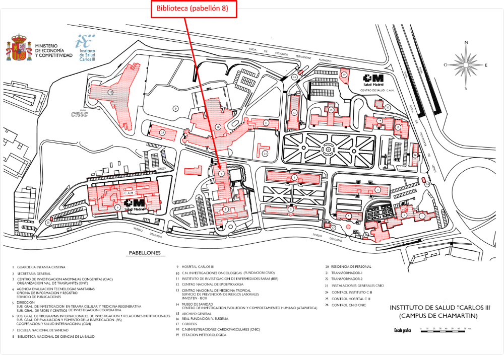 Plano de la ubicación de la biblioteca